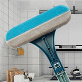 3 in 1 Multifunctional Glass Window Screen Cleaning Brush Home Cleaning Tool Blue