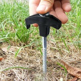 20PCS Galvanized Steel Camping Tent Pegs Ground Stakes for Hiking Outdoors