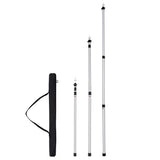 2 PCS Adjustable Aluminium Tarp Poles 09 to 23m Telescopic Camping