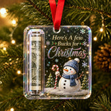 4 PCS Christmas Cash Gift Holder Ornaments with Ribbons for Decorating