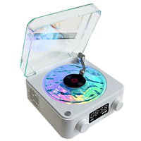 Wireless Waves Vinyl Player Mini Bluetooth Speaker Vinyl Record Player White