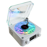 Wireless Waves Vinyl Player Mini Bluetooth Speaker Vinyl Record Player White