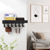 Key Holder Wall Mount Adhesive Key Hooks for Wallet House Accessories Black