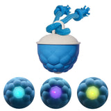 Touch-Activated Interactive Dog Ball Bouncing Jumping Rope Toy Blue