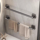 2PCS 60cm Self-Adhesive Towel Holder for Bathroom Home Decor