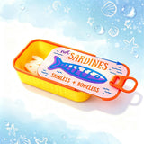 Sardine Shape Jewelry Box Small for Necklace and Earring Storage Orange