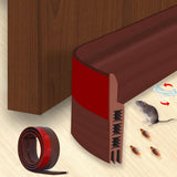 Rubber Door Draft Stopper Under Door Sealer Noise Shield Sound Proof Draft Guard Brown