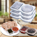 40Pcs Set Reusable Snack Containers with Lids Stackable Double Compartment Snack Box for On-the-Go Meals and Camping