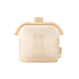 Wide Mouth Stand Up Silicone Sealed Food Storage Bag for Kitchen Use Beige