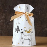 50PCS Christmas Candy Treat Bags Gift Wrapping Drawstring Bags for Holiday Parties Style 1