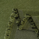 Sofa Throw Blanket with Tassel Edges Vintage Couch Cover for Sofas Chairs Green
