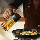 470ml Glass Oil Sprayers with Measurement Marks Dual Spray and Pour Mode Oil Dispensers Clear