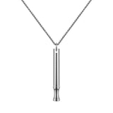 Mint Breathing Necklace with Fidget Ring for Mindful Breathing Silver