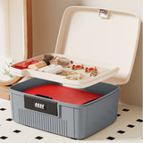 4-Digit Combination Lock Box Lockable Safe Storage Case Gray