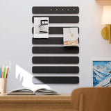 8 PCS Self Adhesive Felt Display Strips with 35 Push Pins for Wall Decor Black