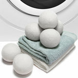 6 PCS Reusable Wool Dryer Balls for Softer Laundry and Reduced Static