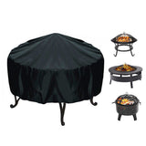 Outdoor Round Fire Pit Cover Waterproof Oxford Protector for Patio and Garden Use
