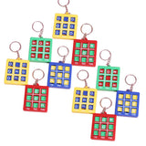 10-Pack Portable Tic Tac Toe Game Keychain Set Colorful Travel-Friendly Toys