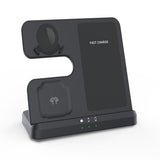 3-in-1 Wireless Charging Dock Fast Charging Station for Samsung Black