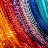 Hair Tinsel 18 Colors Kit for Girls Fairy Tinsel Hair Extensions Christmas Party Festival