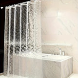 PEVA Shower Curtain Liner Heavy Liner 180x180cm with Rustproof Grommets and Hooks Style 2