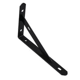 2Pcs Mild Steel Shelf Bracket Reinforced Heavy Duty 90 Degree Black