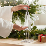 2PCS Christmas Nutcracker Soap Dispenser Clear Pump Bottle Bathroom Kitchen