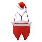 Santa Pants Toss Game Christmas Yard Game with 20 Plush Balls Hat