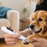 Pet Hair Trimmer Electric Clipper Rechargeable with LED Light for Pets White