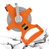 50M Tape Measure Fiberglass Open Reel Measuring Metric Imperial
