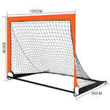 Portable Kids Soccer Goal Net Quick Set-up Training Equipment for Backyard Soccer Orange