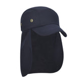Extended Visor Sun Hat Baseball Cap for Summer with Wide Brim Blue
