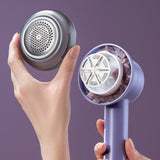 Fabric Shaver Lint Remover Rechargeable Electric Portable Sweater Defuzzer with 3 Speeds Purple