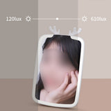 LED Makeup Mirror Touch Control USB Rechargeable Vanity Mirror with 3 Light Modes White