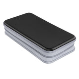CD Zipper Storage Case for 80 Discs Protective Pages Box with Carrying Handle Black