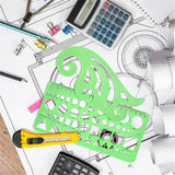 11PCS Plastic Geometric Drawing Templates Set DIY Drafting Stencils Tools