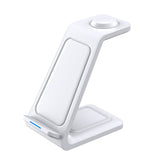 3-in-1 Wireless Charging Dock for iPhone Apple Watch AirPods USB Powered Charging Station White