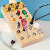 Busy Board Montessori Toy for 6-Year-Olds Wooden Sensory Travel Toy Style 2
