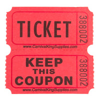 1000Pcs Tacticai Raffle Tickets for Carnivals Events Entry Reward Fundraiser Prizes Red