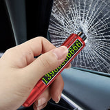 3-in-1 Car Safety Hammer – Window Breaker Belt Cutter & Parking Sign Red