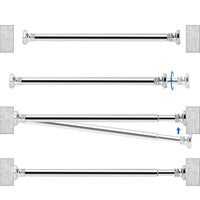 Extendable Shower Curtain Rod Adjustable Tension Pole for Kitchen Cupboard Bathroom Window