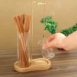 Figure Eight Glass Incense Holder with Ash Catcher for Meditation Decor