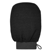 2Pcs Moroccan Exfoliating Gloves – 100 Percent Viscose Body Scrub Bath Mitts Black