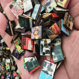 Sensory Bookshelf with 200Pcs Miniature Books Desk Ornament Room Office Decor