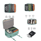 Travel Laptop Backpack Carry on Luggage Bag with 3 Packing Cubes and Shoe Bag Green