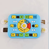 Dog Puzzle Feeder Slow Feeding Interactive Toy Anti-Choking Puzzle Bowl for Dogs Blue