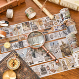 18 Rolls Vintage Washi Tape Set Writable for Scrapbooking Style 3