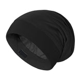 Adjustable Hair Cap for Curly Hair Braid Sleep Cap for Sleeping Women Men Black