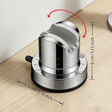 Adjustable Shower Head Holder Vacuum Suction No Drill Bracket Silver