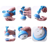 Interactive Rolling Dog Ball Toys Touch Activated Squeaky Dog Toy with Rope for Small Dogs Puppy Blue